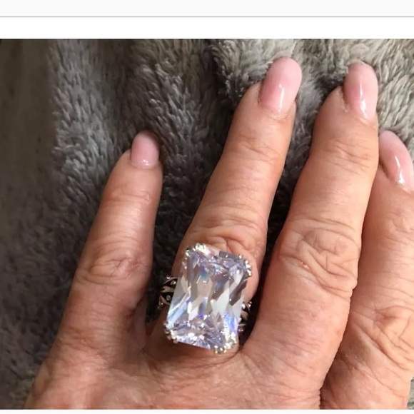 Kaylee Jackson ring size 11 sterling silver diamond (simulated) - Picture 9 of 11